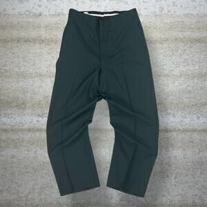 Vintage 90s Military Dress Pants 34x30 Baggy Wide Leg Fit Surge Green Flat Front
